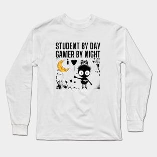 student by day gamer by night Long Sleeve T-Shirt